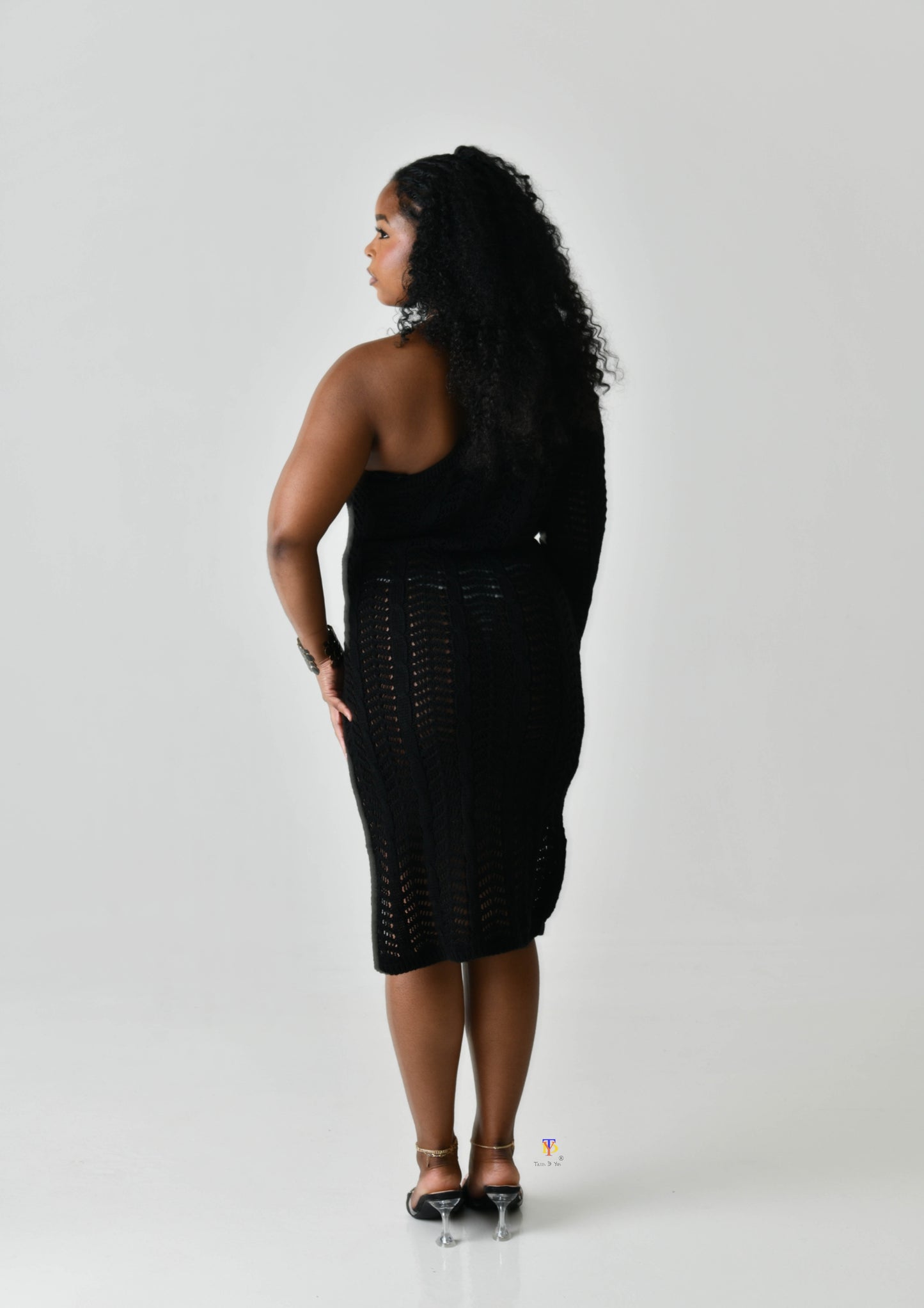 One Arm Crochet Dress