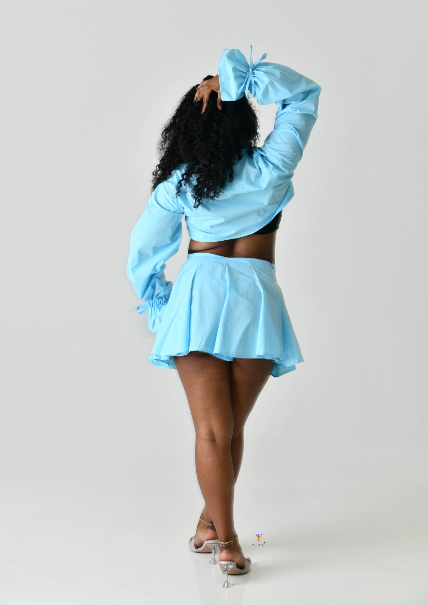 Skirt and Cropped Shirt Set