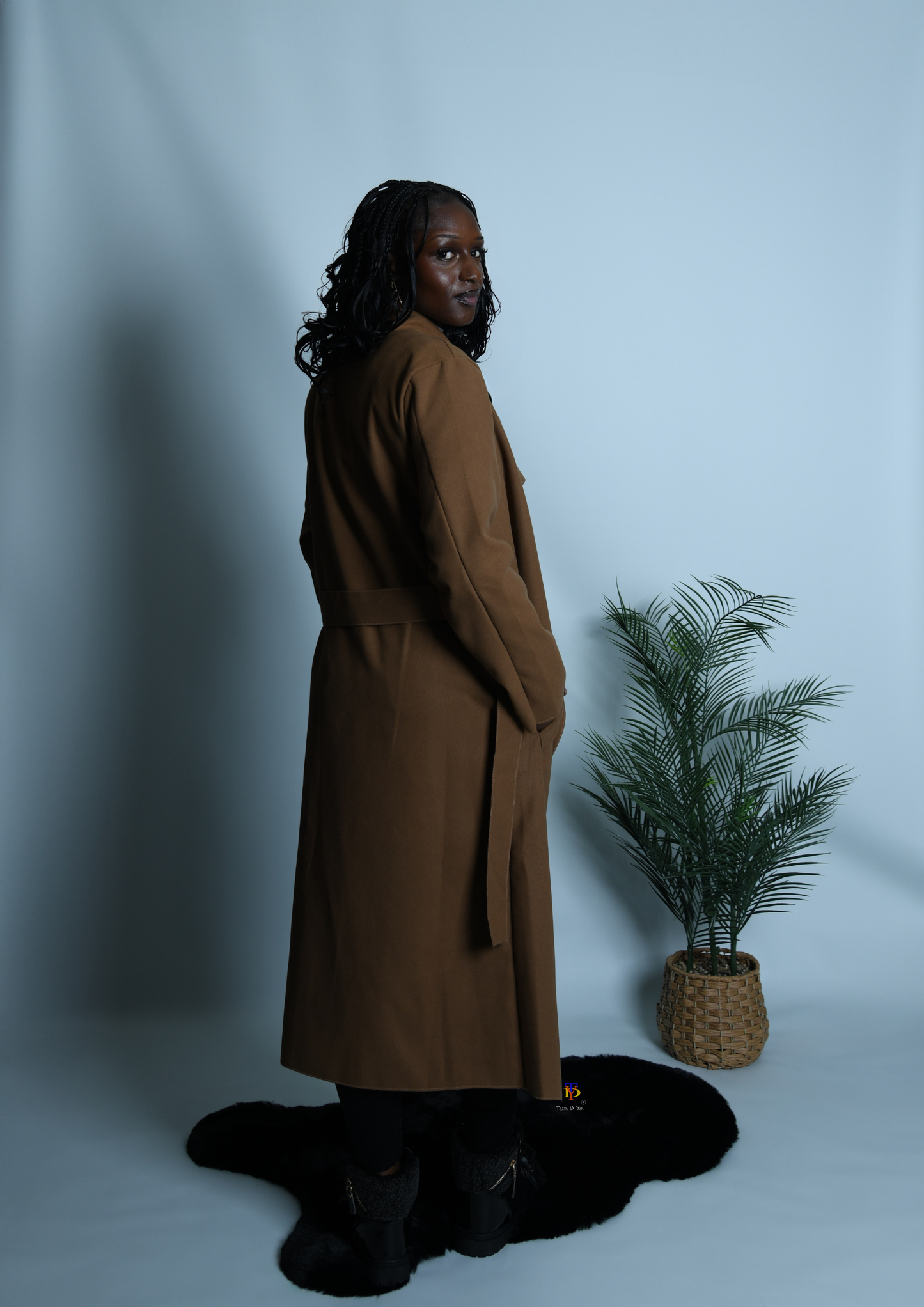 Maxi Oversize Belted Waterfall Coat