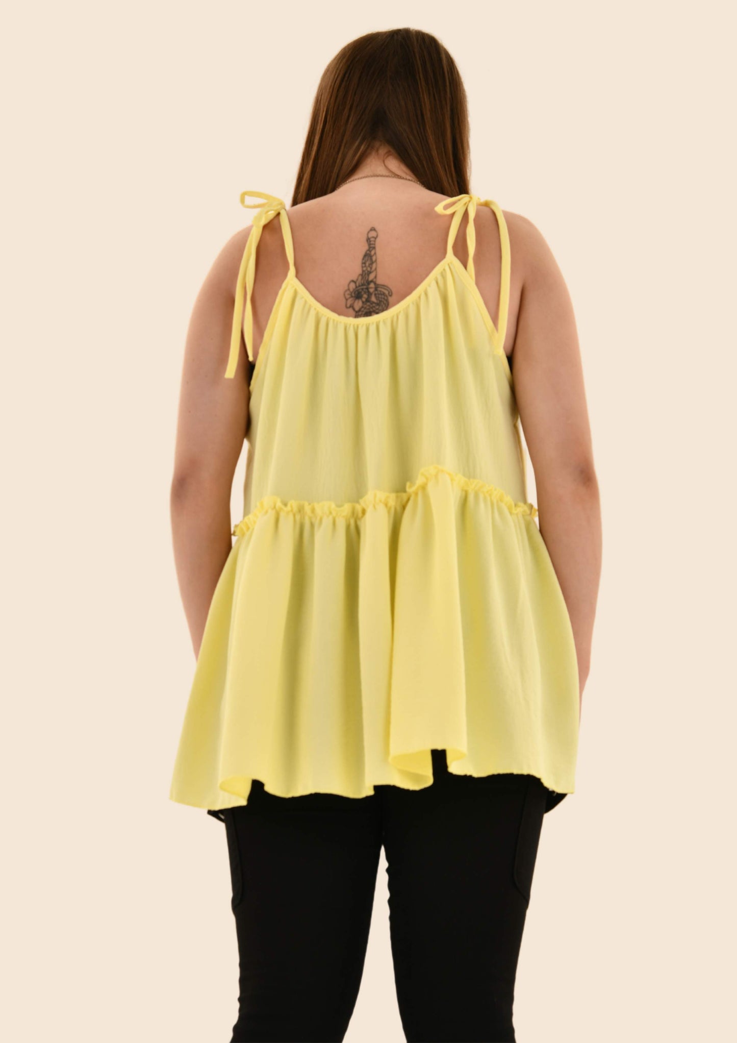 Flowing Loose Adjustible Shoulder Strap Top