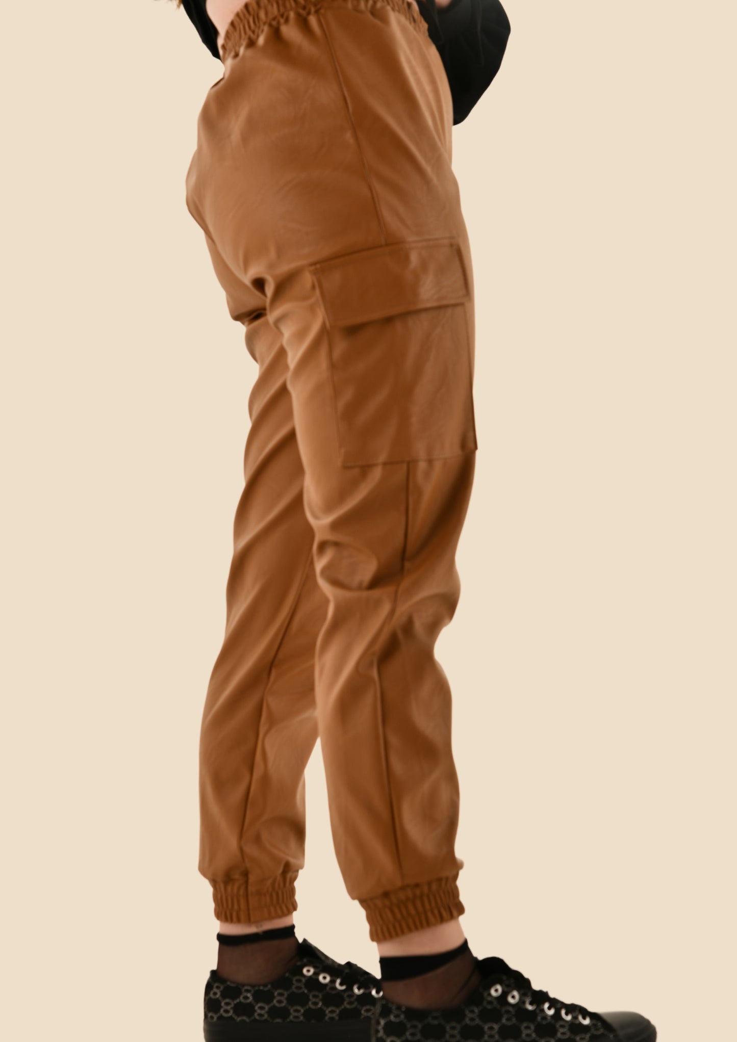 Leatherette Joggers