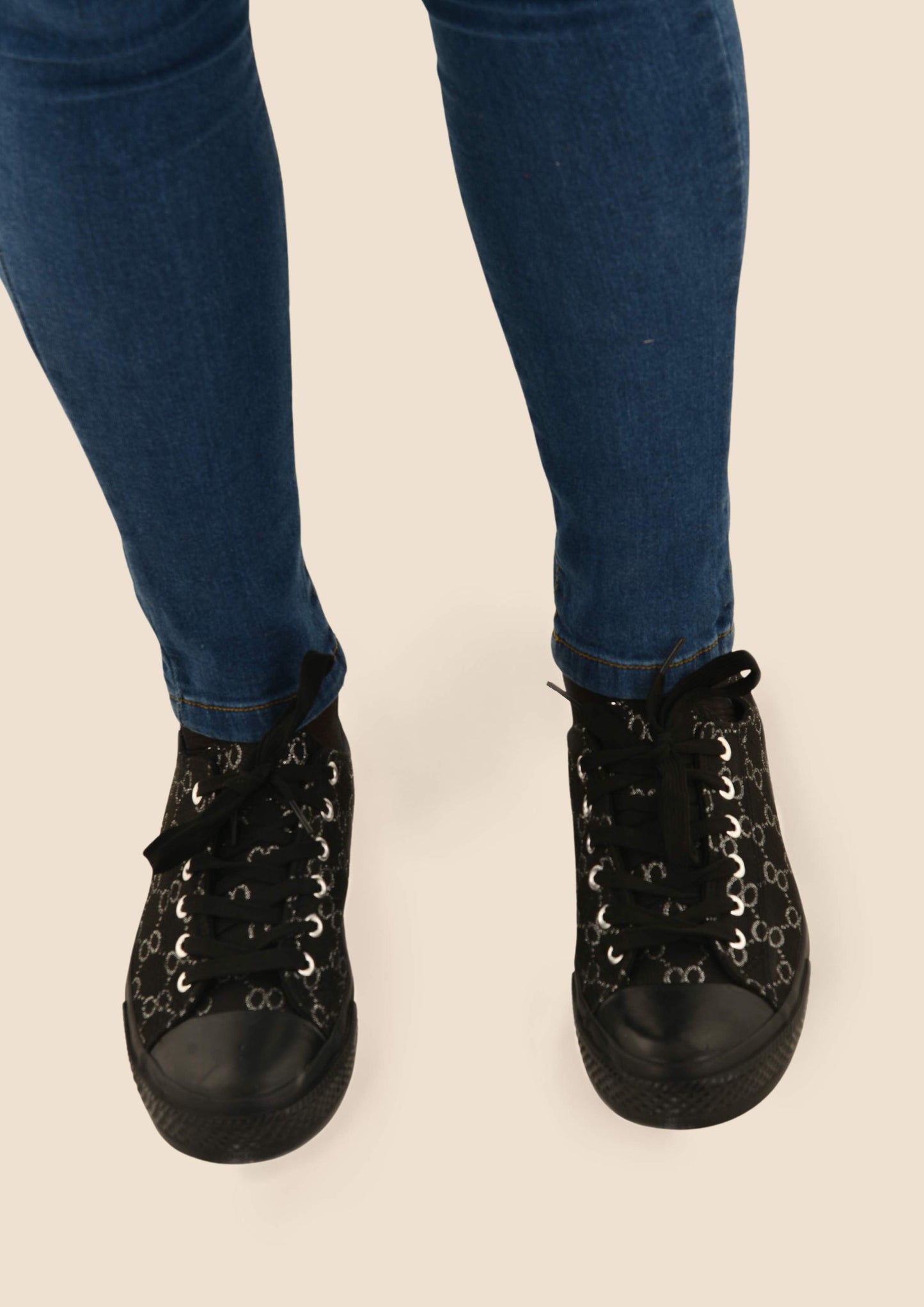 Printed Lace Up Low-top Trainers