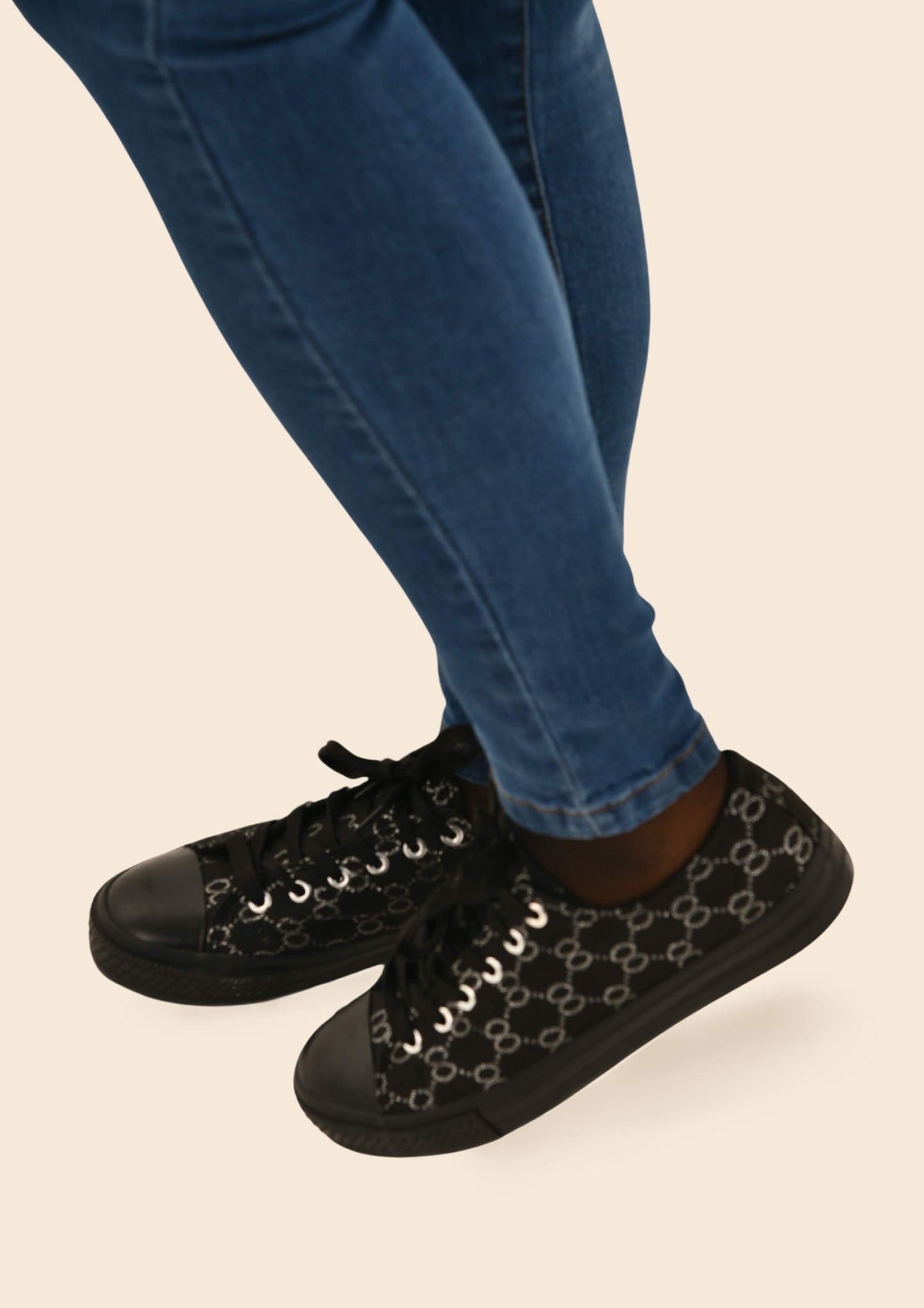 Printed Lace Up Low-top Trainers