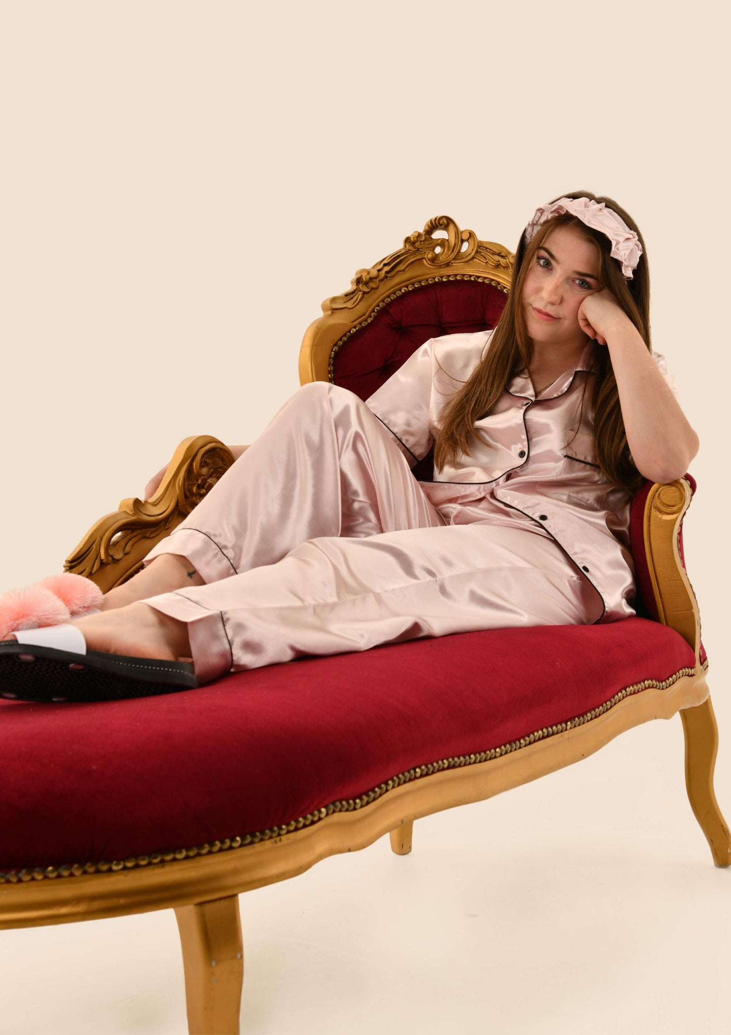 Silk PJ Trouser Set & Headband