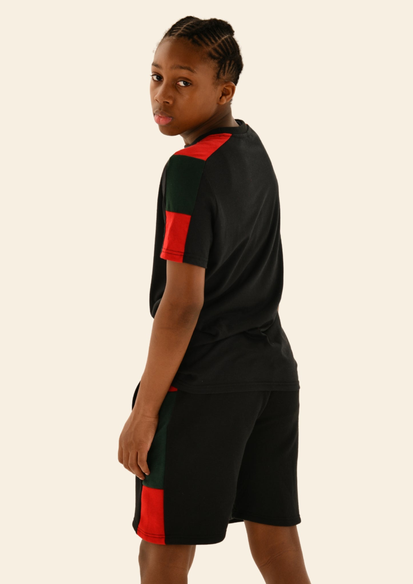 Adult Stripe Shorts Set