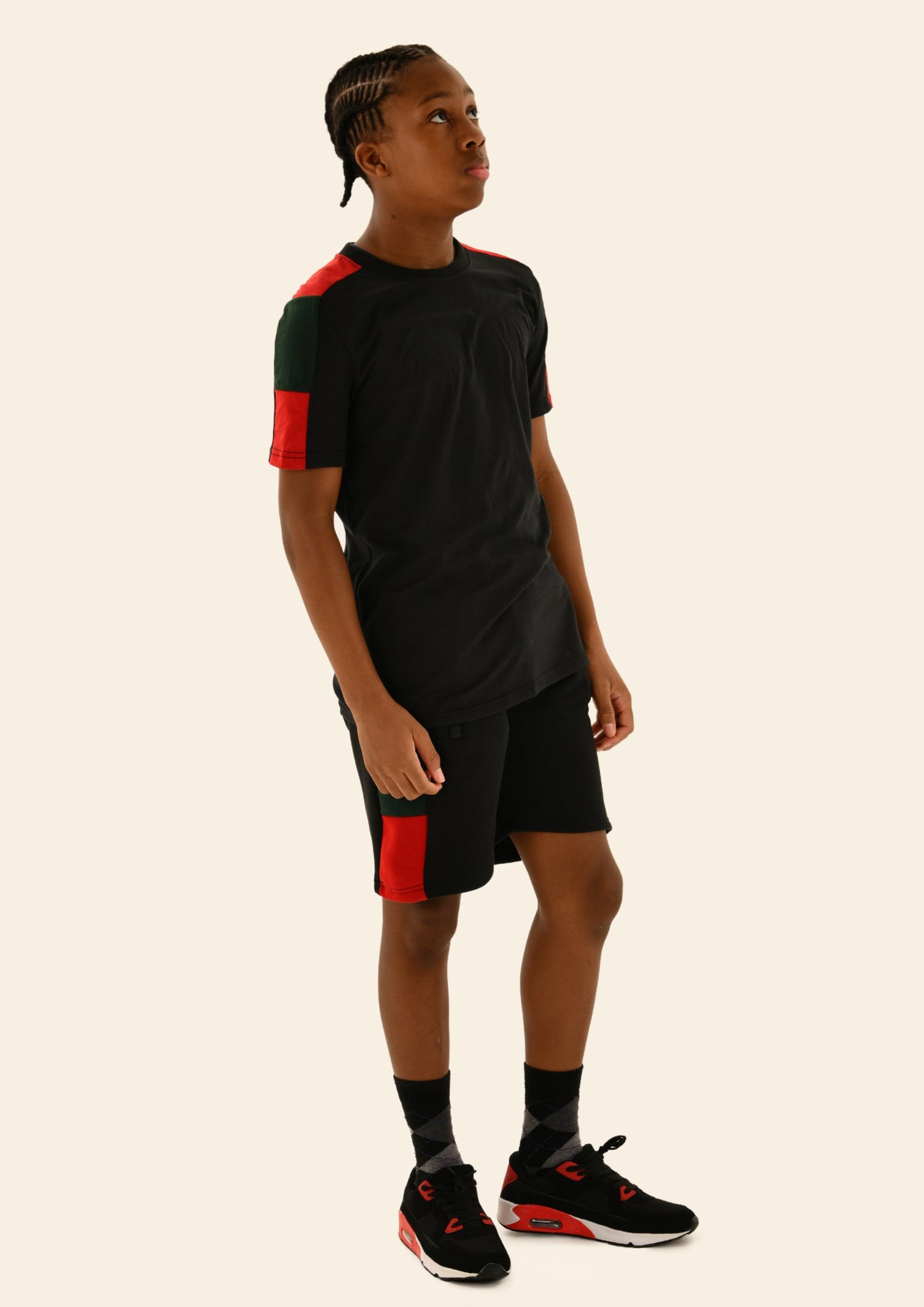 Adult Stripe Shorts Set