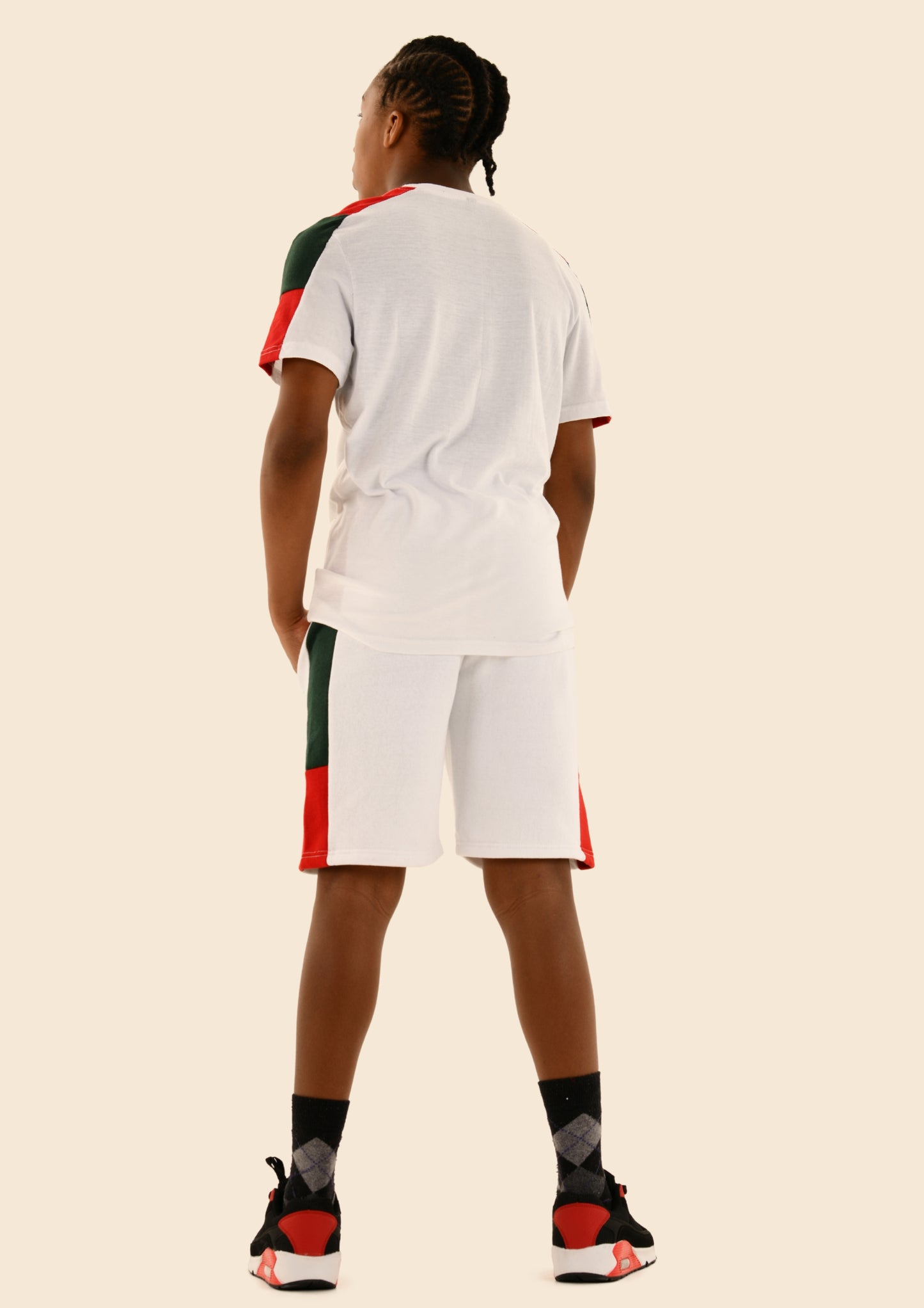 Adult Stripe Shorts Set