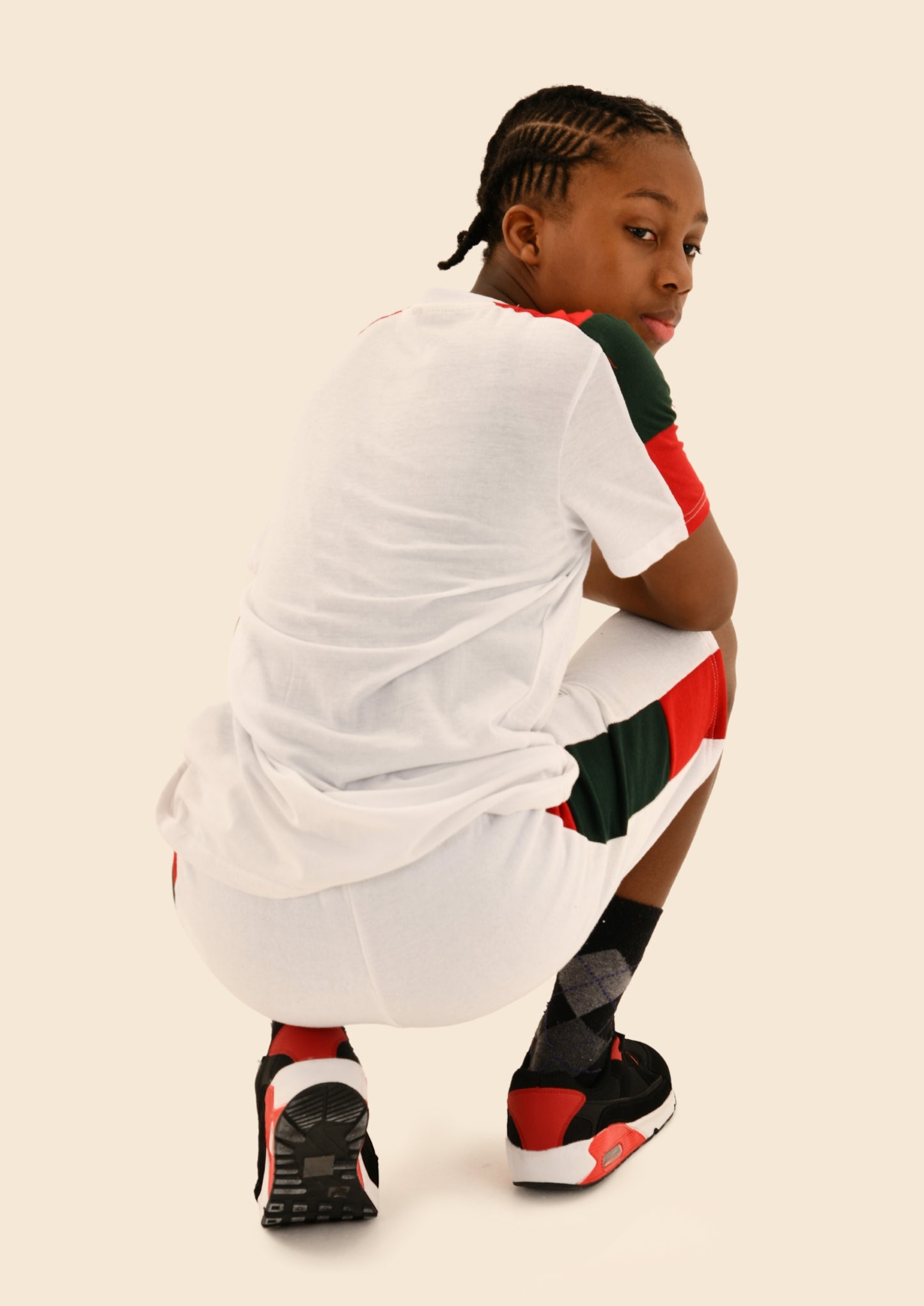 Adult Stripe Shorts Set