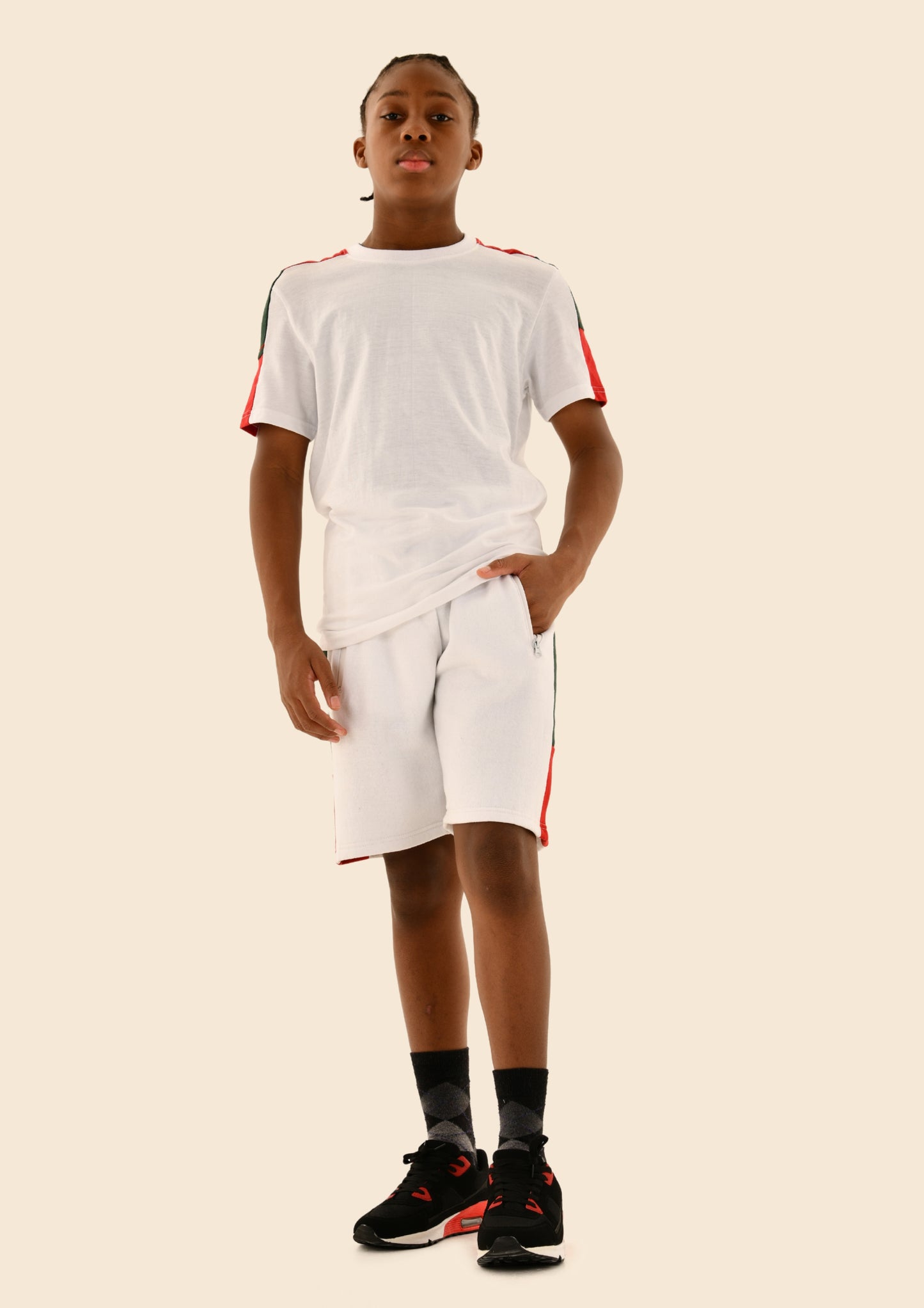 Adult Stripe Shorts Set