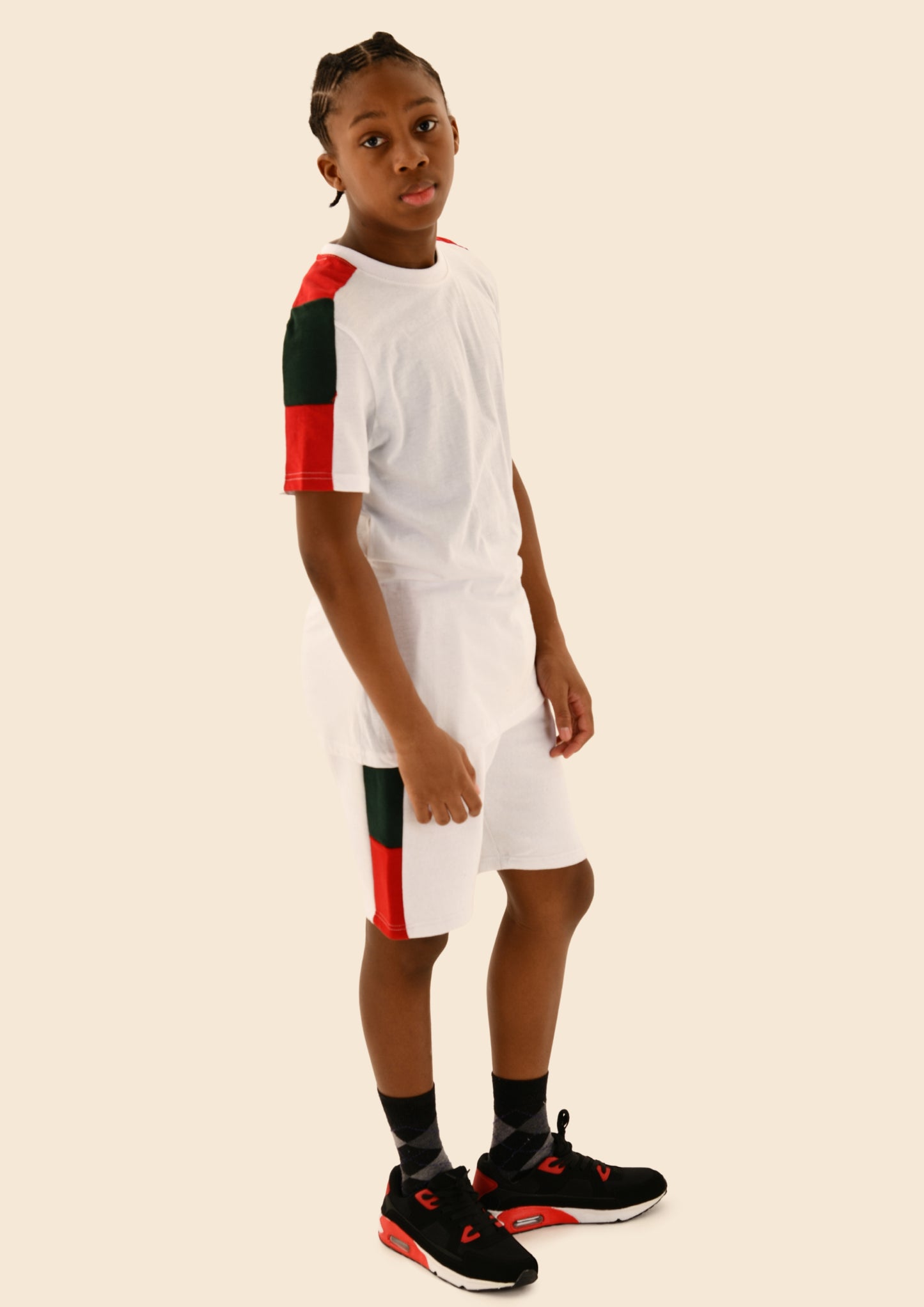Adult Stripe Shorts Set