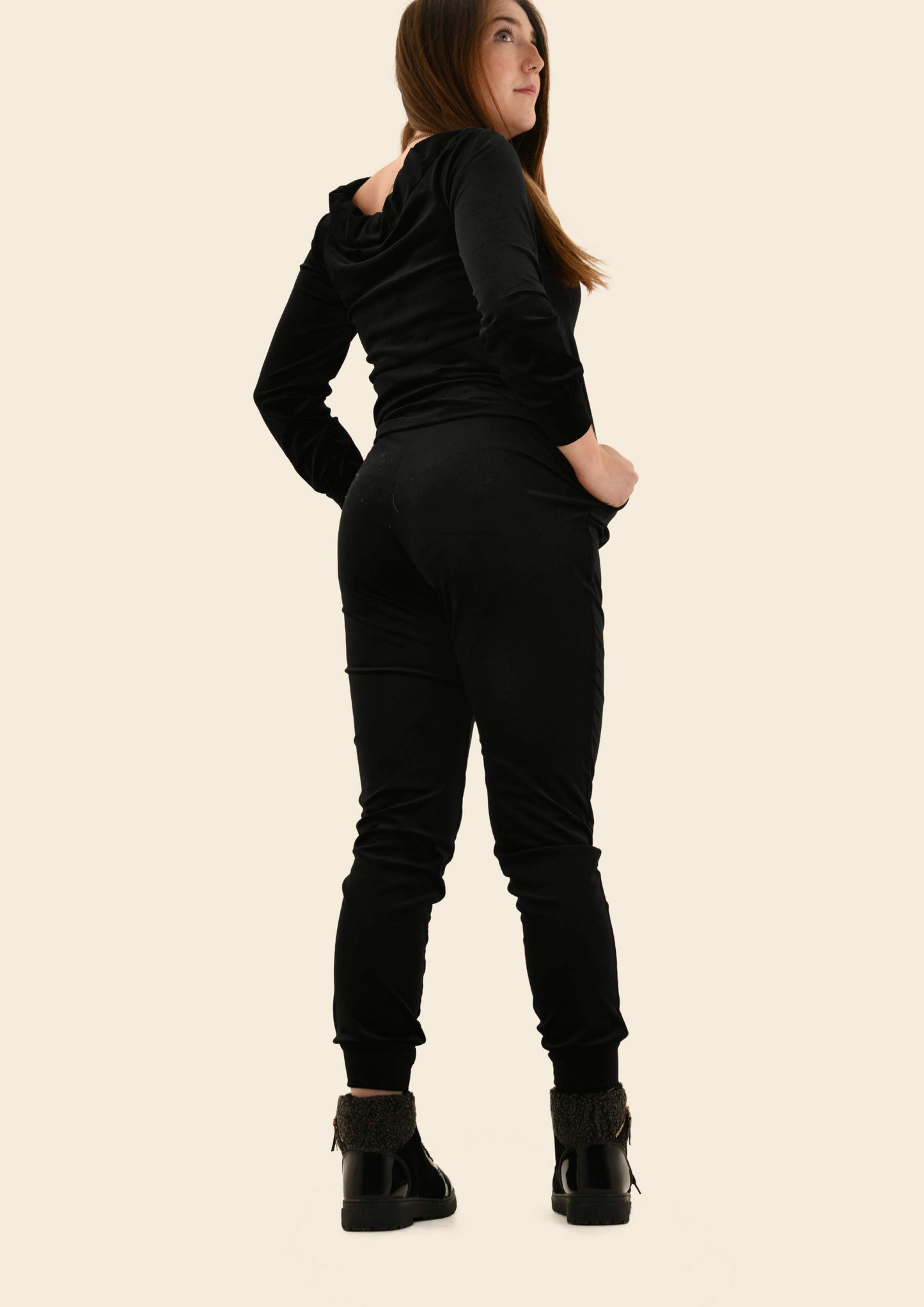 Velour Bardot Top & Jogger