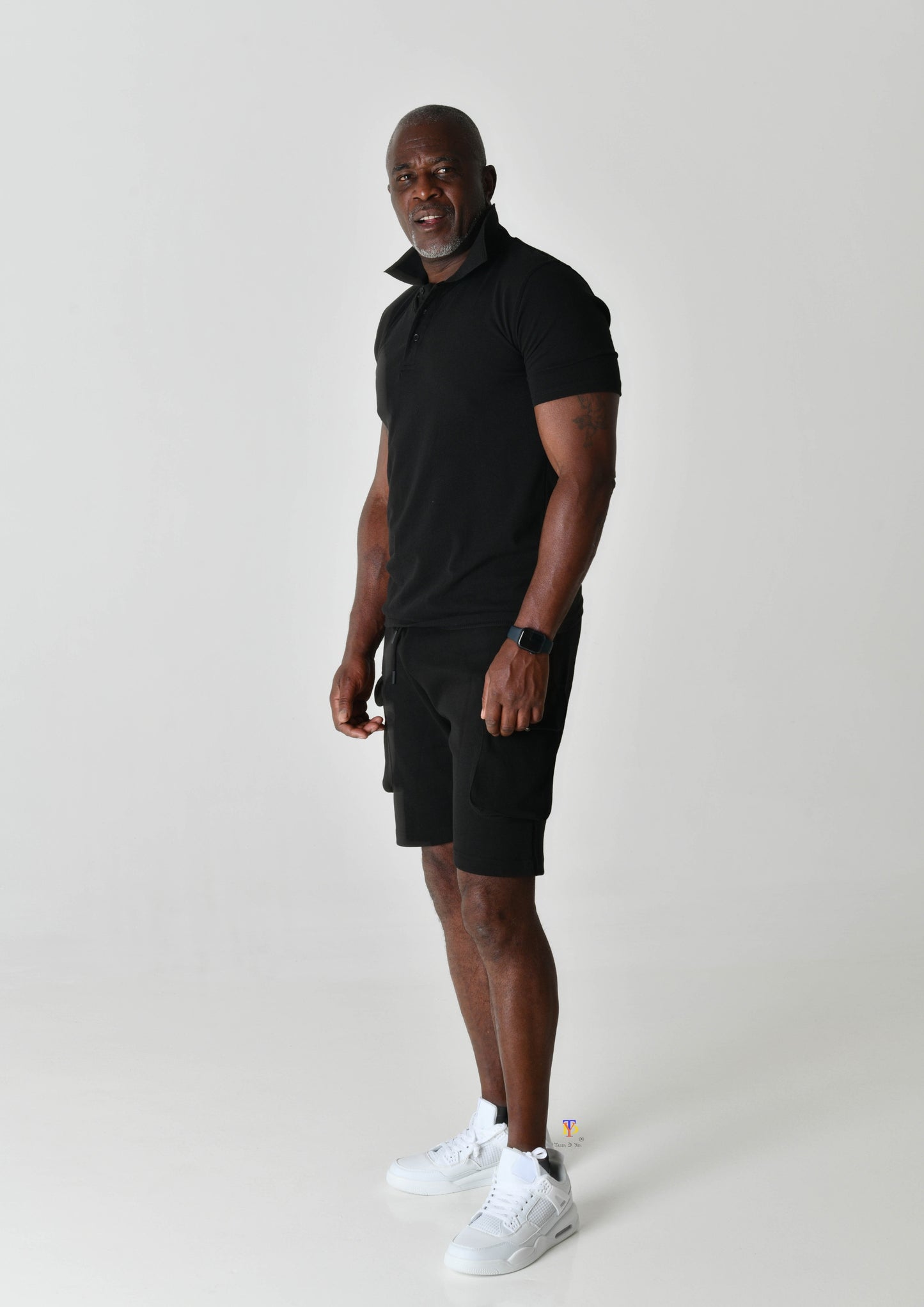Black Polo & Cargo Set