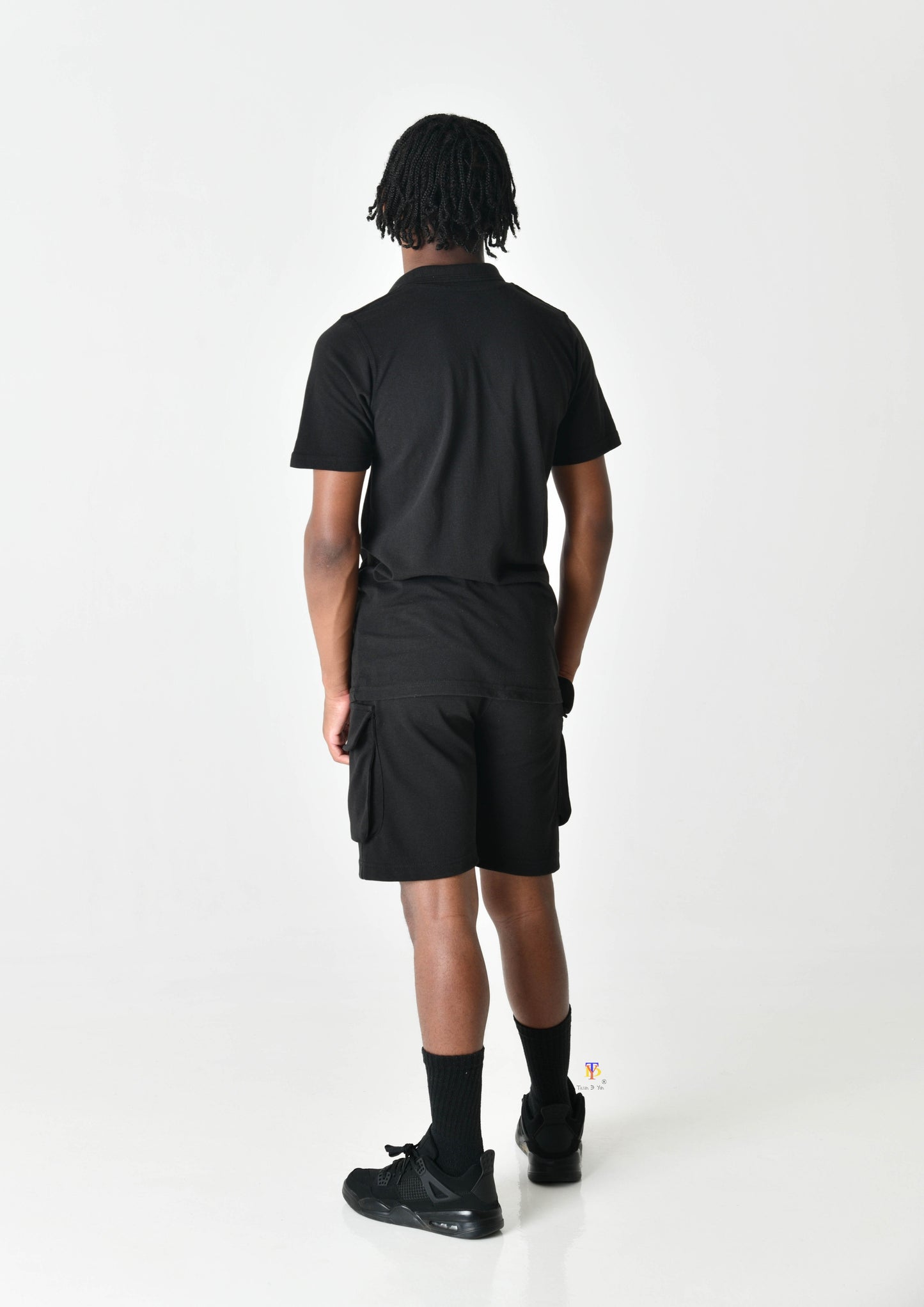 Black Polo & Cargo Set