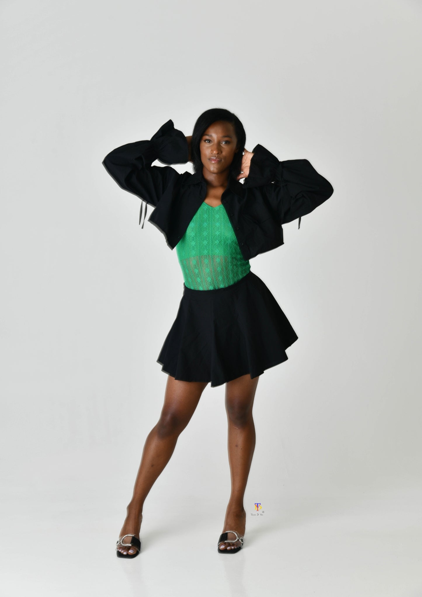 Skirt and Cropped Shirt Set
