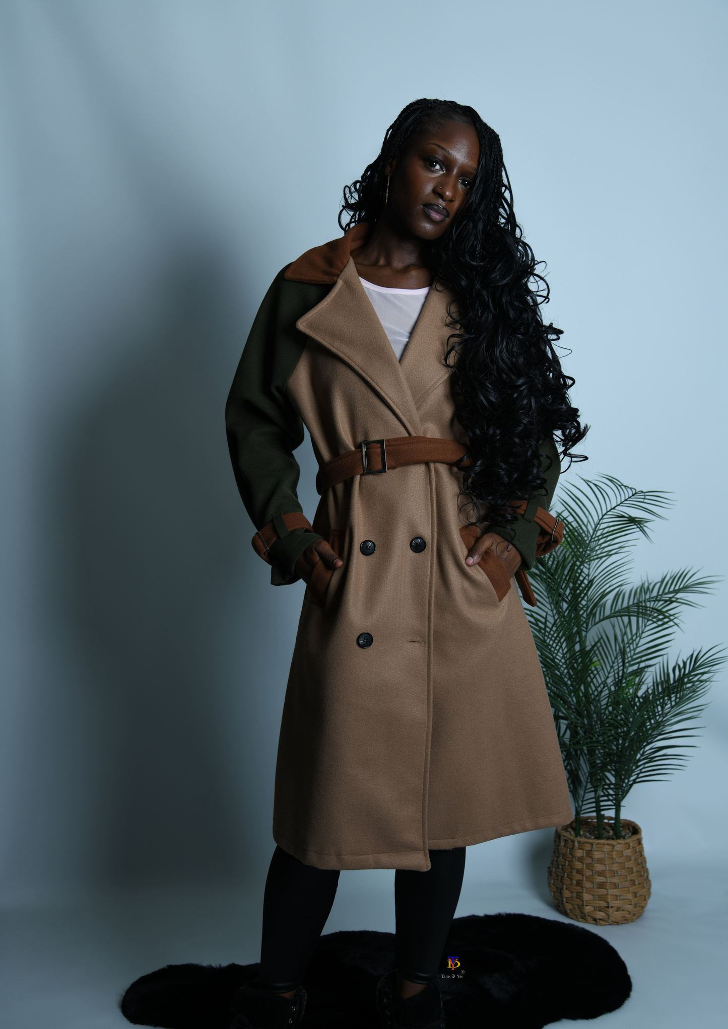 Fleece Trench Coat