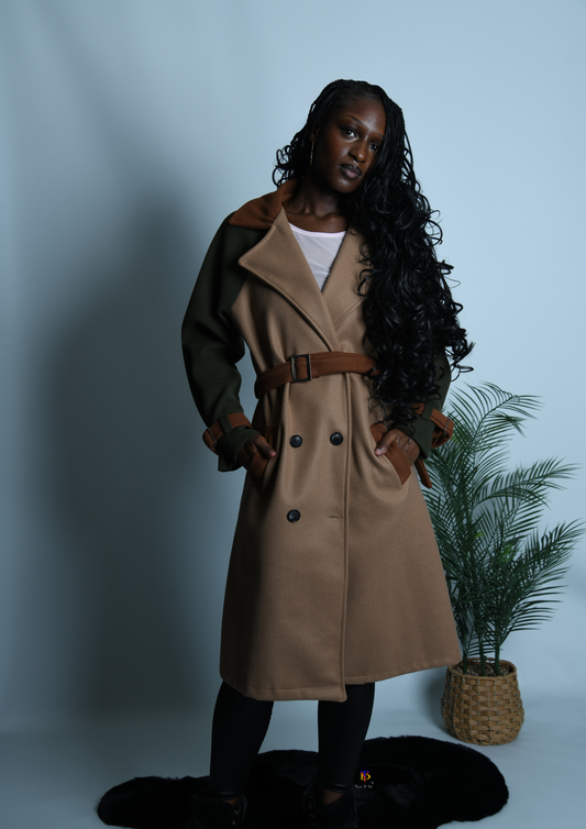 Fleece Trench Coat