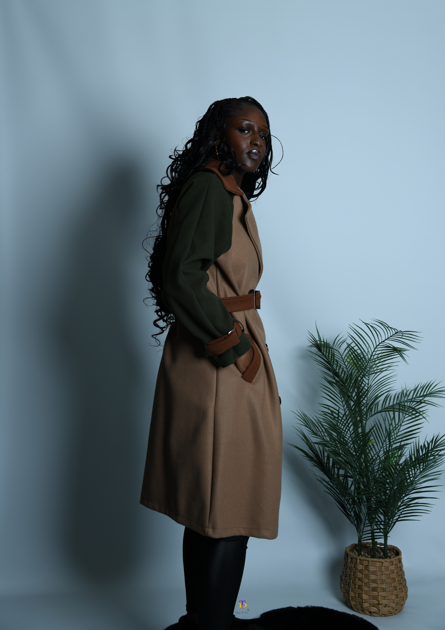 Fleece Trench Coat
