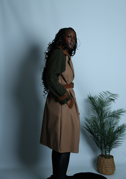 Fleece Trench Coat