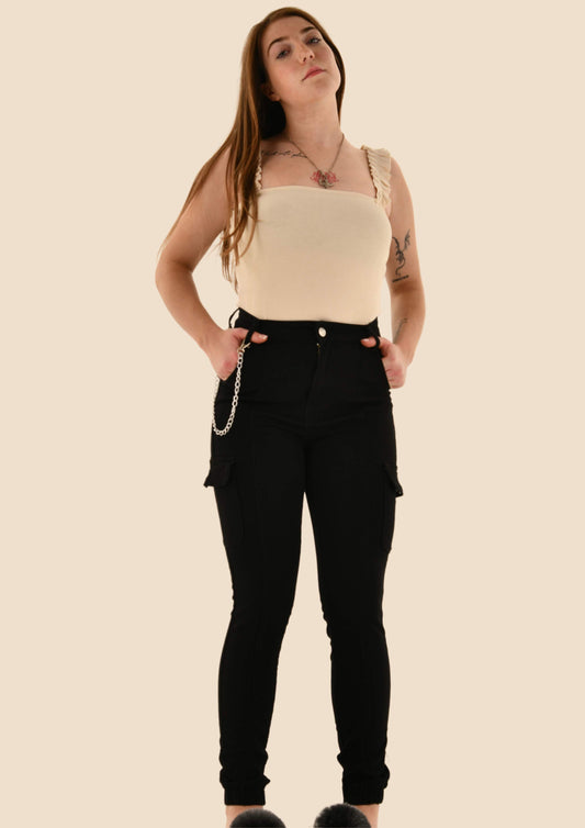 Denim Jeans/w Chain Accessory