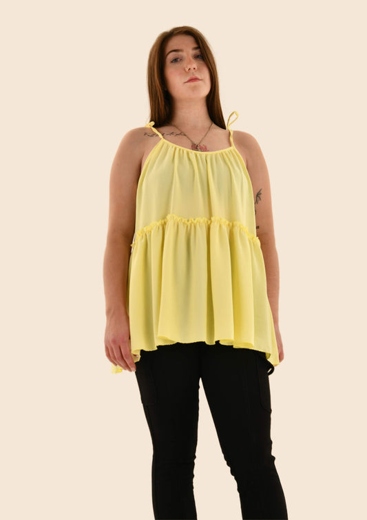 Flowing Loose Adjustible Shoulder Strap Top (2 colours)