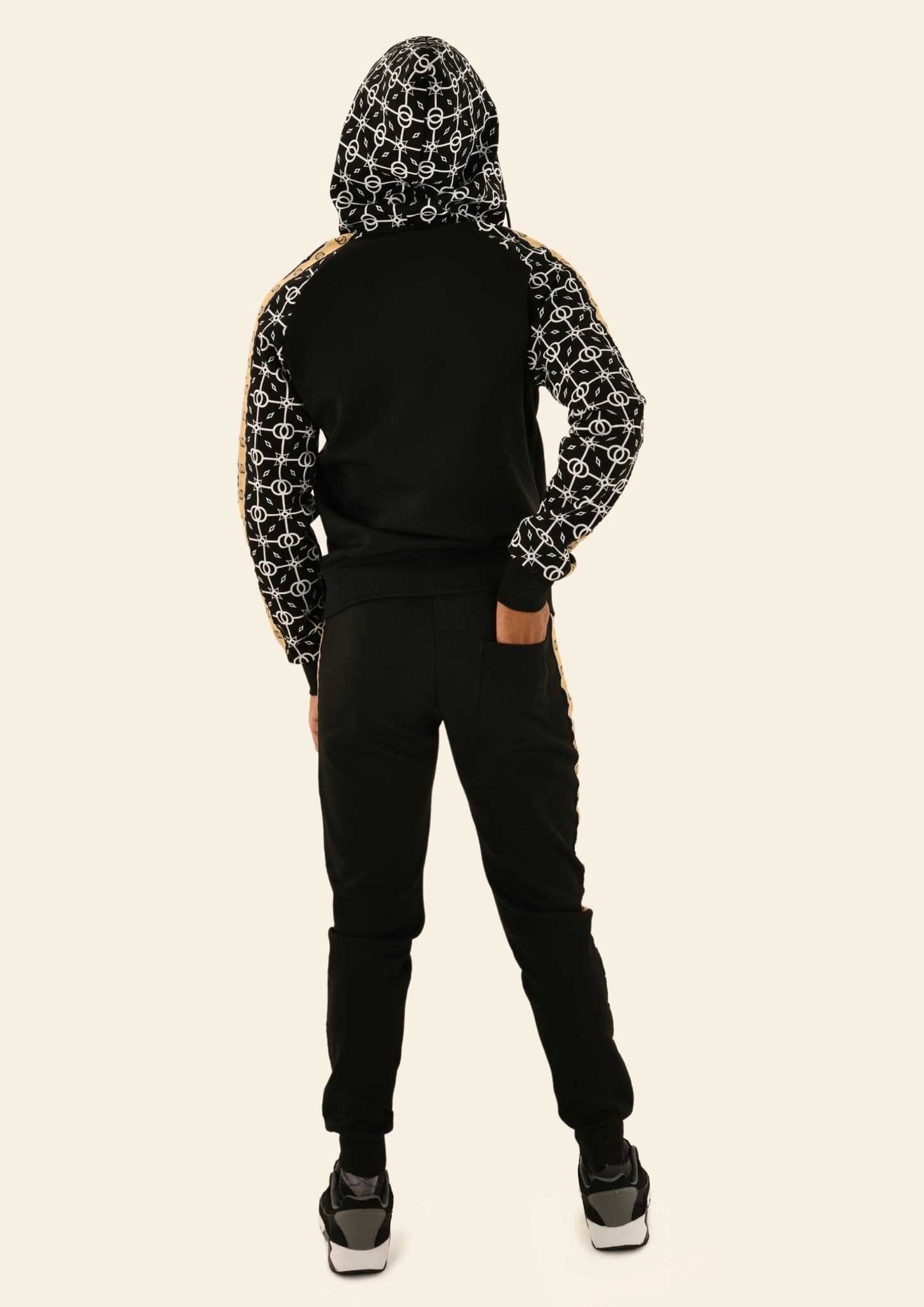 Adult Geometric Print Hooded Tracksuit