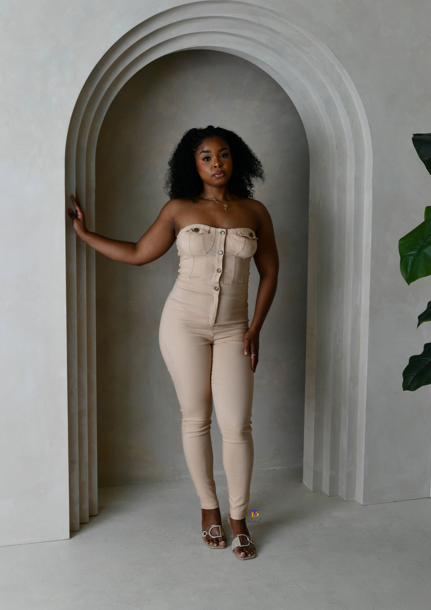Jean Strapless Jumpsuit
