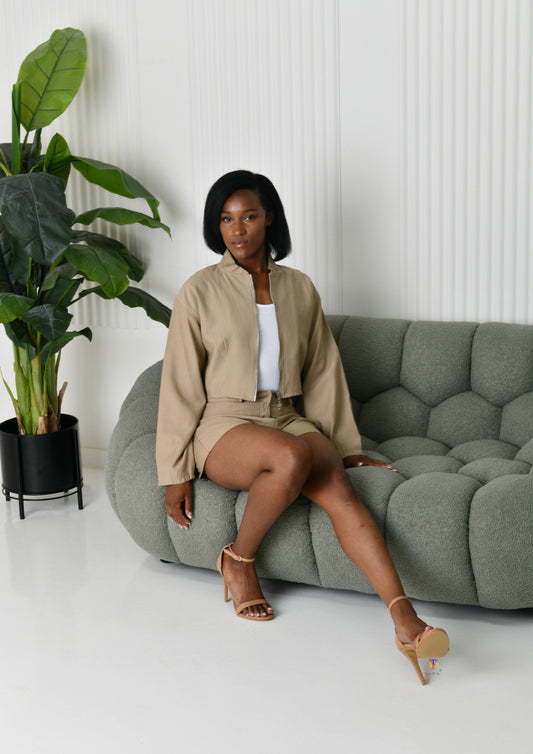 Shorts and Zip Jacket Set