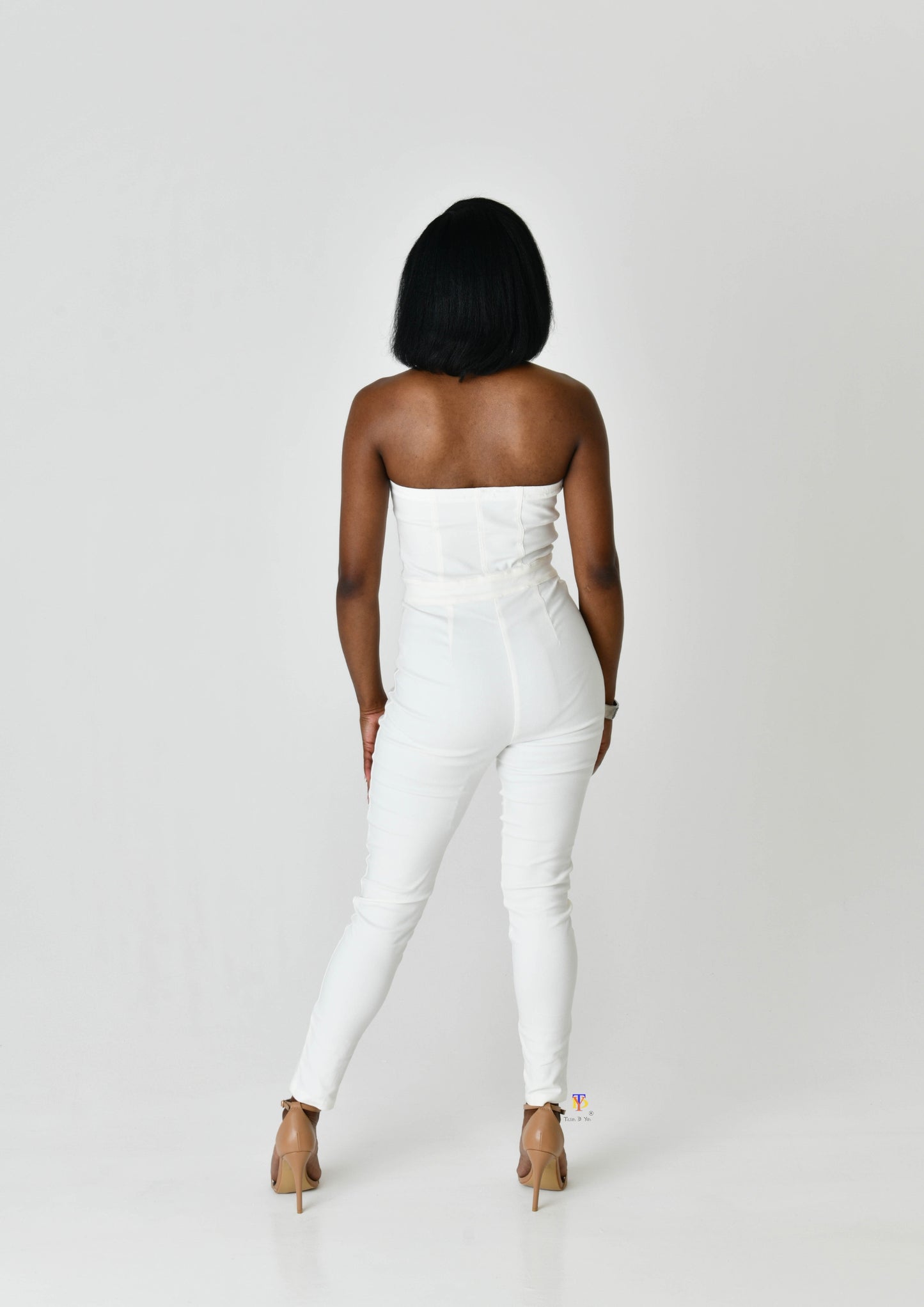 Strapless Jean Jumpsuit
