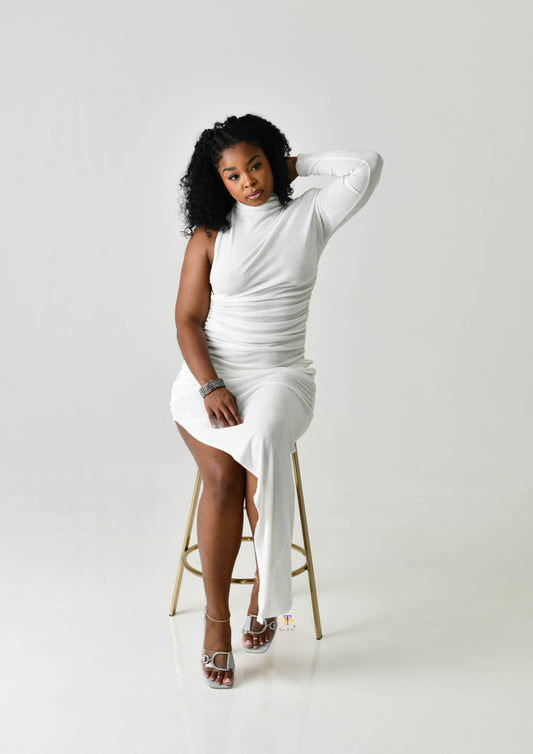 Sculpted One Sleeve Dress