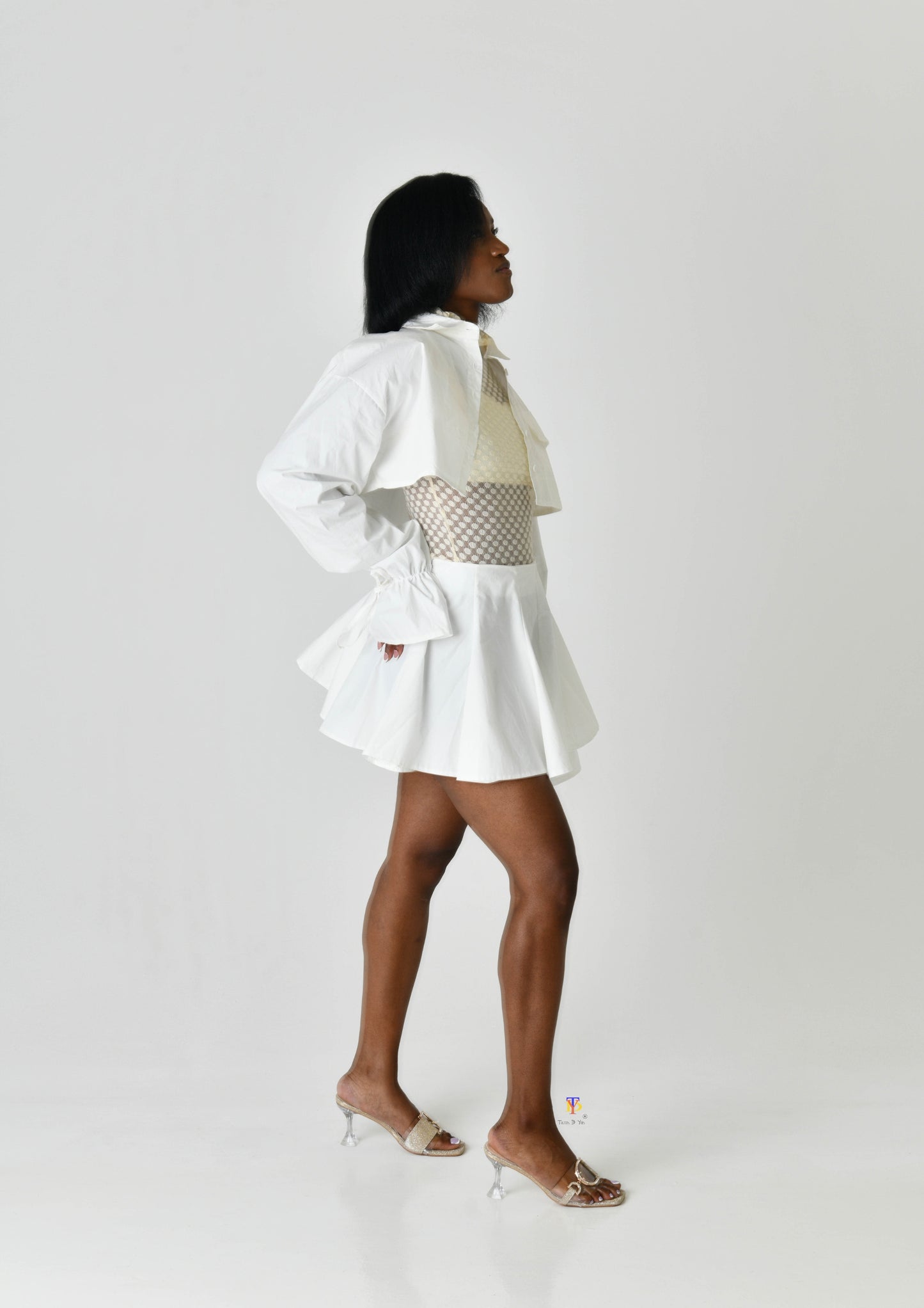 Skirt and Cropped Shirt Set